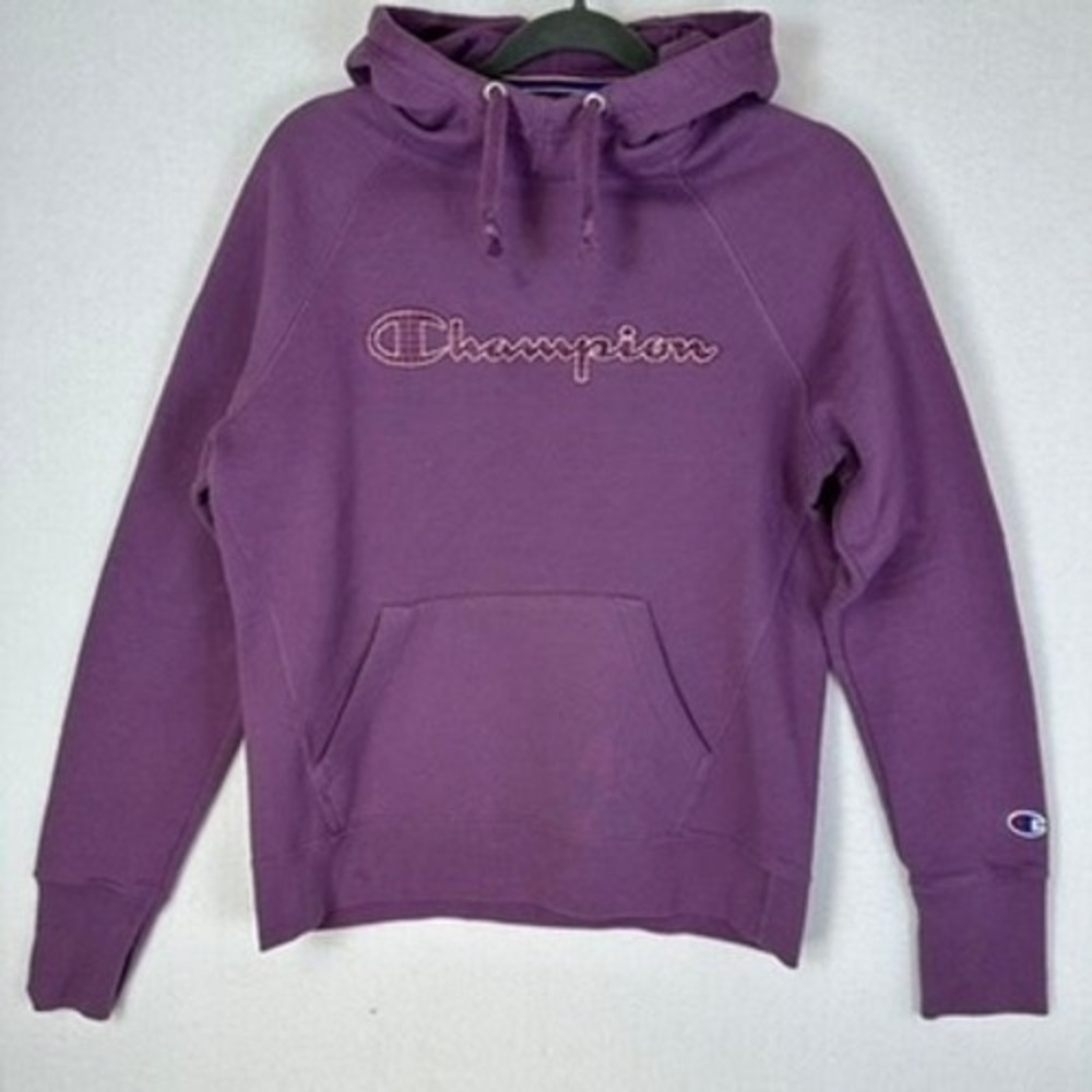 Vintage Champion Purple Hoodie Sweatshirt Womens XS Authentic
